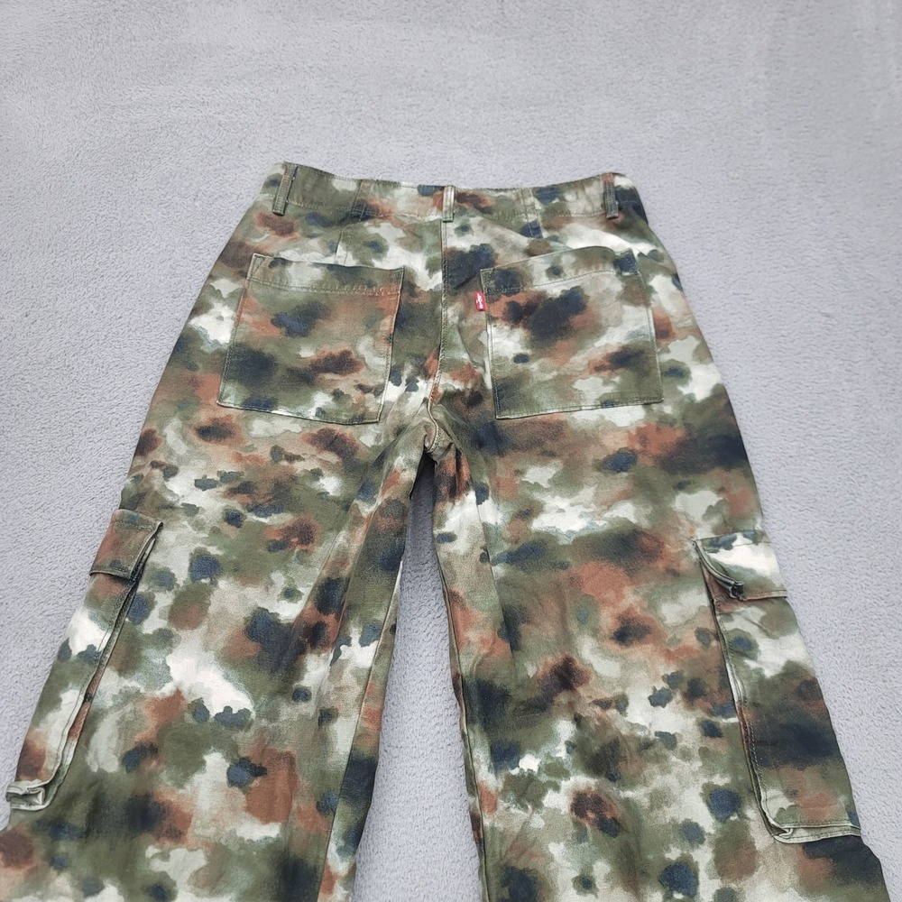 Levis Premium Pants Womens 28 Mossy Camo Baggy Cargo Relaxed 90s A60770000 - Picture 4 of 16